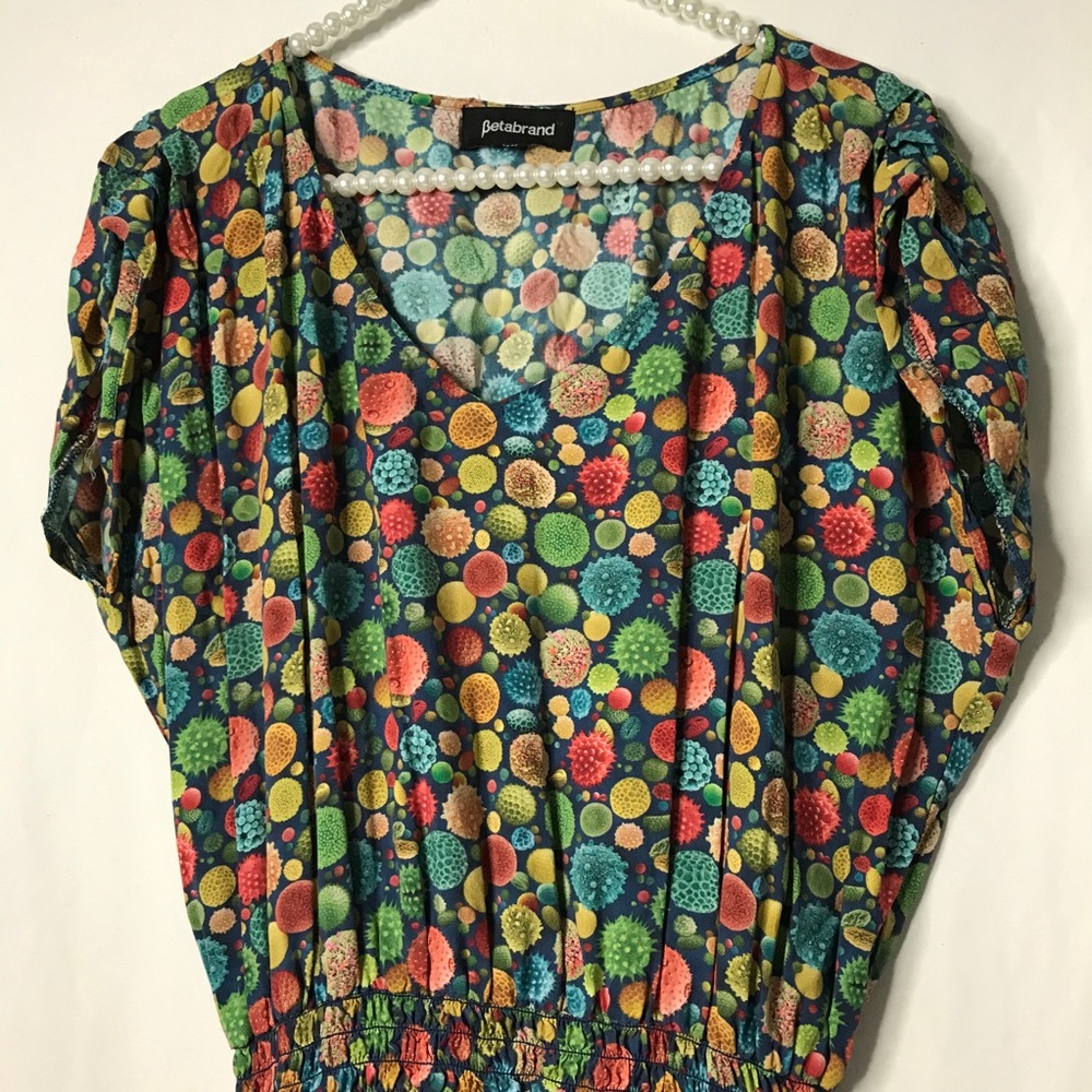 *ASK ME* Betabrand Microbes Perfect Print Dress XL